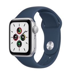 APPLE - Watch Se (Gps) 40MM Silver Aluminum Case With Abyss Sport Band (2021) In Blue