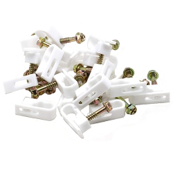 WOLDTEC Rg6 Flex Dual Coaxial Cable Clips White, Pack Of 100