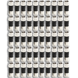 PPC 50-Pack Rg6 Quad Compression Connectors Ex6Xlplus for Satellite Or Cable Coax