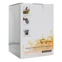 EMPAVA Crock Sets With 5 Pieces Kitchen Utensil With Spoon Rest, Ladle, Spaghetti Spoon, Slotted Turner, Solid Spoon, Slotted Spoon In In Black