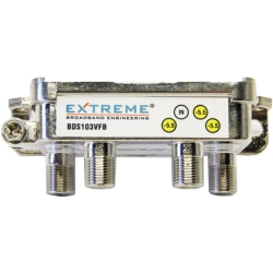 EXTREME BROADBAND Bds103Vfb 3-Way Balanced Digital Splitter - Vertical Flex-Mount True Flex Rg6 Coaxial Splitter
