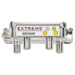 EXTREME BROADBAND Bds103Vf 3-Way Digital Splitter - Vertical Flex-Mount True Flex Rg6 Coaxial Splitter