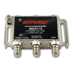 ANTRONIX Mra1-15Ac Amplifier, 1 Port, 15Db Gain, Output 5-1002Mhz + Power Adapter