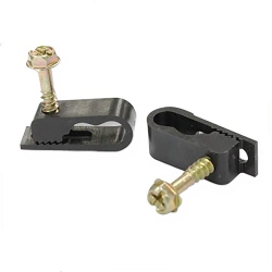 SATELLITESALE Grip Clip Dual Cable Clips - 100 Count In Black