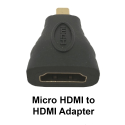 SATELLITESALE Micro HDMI Male to Standard HDMI Female Adapter HDtv 4K 1080P 3D