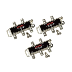 ANTRONIX Cmc2004H 4-Way- (3) Pack - Horizontal Splitter (4) 7Db Coaxial Ports 5-1002 Mhz