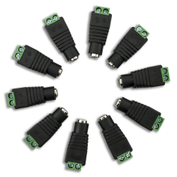 SATELLITESALE Pack Of 10 Female 12V Dc Power Connectors 5.5MM Jack Adapter By