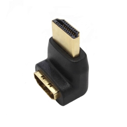 SATELLITESALE Digital HDMI Male to Female Right Angle 4K HDr Pvc Adapter 270 Degree In Black