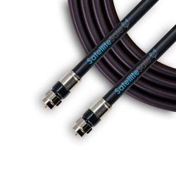 SATELLITESALE Digital 75Ohm Rg-6/u Coaxial Cable With F-Type Connector Indoor/outdoor Universal Wire Black And Cord In White