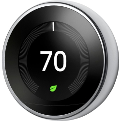 GOOGLE Nest Learning Thermostat T3007Es - 3Rd Generation - Stainless Steel