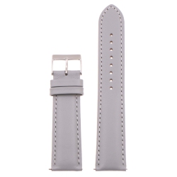 STRAPSCO Classic Lightly Padded Leather Watch Band Strap for Fitbit Charge 5 - Standard - In Grey
