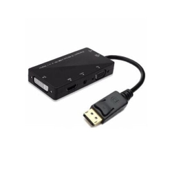 GNS 4 In 1 Display Port Dp to VGA HDMI Dvi Audio Adapter Cable Converter for PC