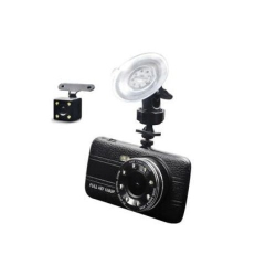 GNS Dash Cam Driving Recorder Dvr Dual Camera 4 Inch Lcd Vehicle Box Monitor In Black