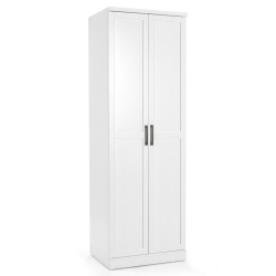 GYMAX 70" Storage Cabinet Freestanding Pantry Cabinet W/2 Doors & 5 Shelves In White