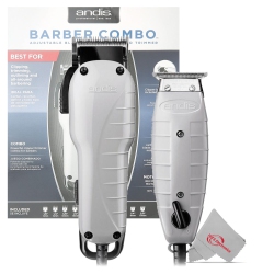 ANDIS Barber Combo Adjustable Blade Clipper And T-Blade Trimmer Set