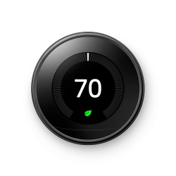 NEST Learning Programmable Thermostat - 3Rd Generation Works With Alexa - In Black