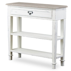 BAXTON STUDIO Dauphine 32" Console Table Distressed And Natural In White