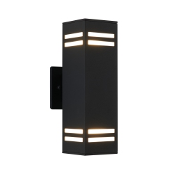 ARTIKA Strike Square Outdoor Wall Light (C7Sq-Bl-Rn) In Black