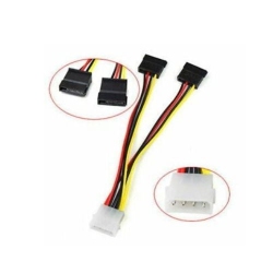 GNS 4P Ide to 2 Serial Ata SATA 15Pin Y Splitter Hard Drive Power Adapter Cable 15Cm