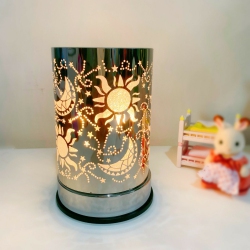 ACE 7" Touch Lamp/essential Oil Burner/fragrance Wax Melts Warmer/silver Galaxy Table Decor