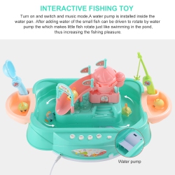 USB Charging Fishing Games Toys for Kids Music Electric Fishing