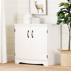 South Shore Farnel Contemporary 2-Door Storage Cabinet - Pure White