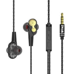 GNS Double Unit Drive In Ear Earphone Hifi Quality Sound Headphone Earbud