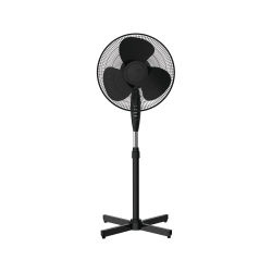 XTRICITY - Pedestal Fan, 16" Diameter, 3 Speed Settings, Oscillation In Black