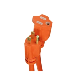 XTRICITY - 1 Plug Electrical Extension Cord With Grounding, 15 Meter Length, for Outdoor Use In Orange