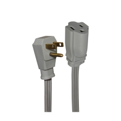 XTRICITY - 1 Plug Electrical Extension Cord With Grounding, 2 Meter Length, for Indoor Use In Gray