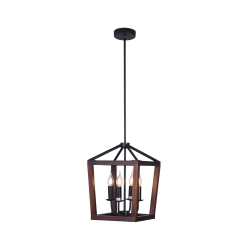 XTRICITY - Pendant Light, 11.8" Width, From The Gustavo Collection, Black And In Brown