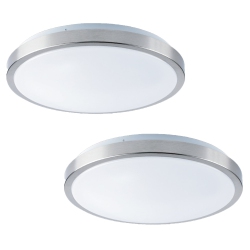 XTRICITY - Set Of 2 Ceiling Lights With Integrated Led, Dimmable, 11 " Diameter, 15W, 3000K Soft In White