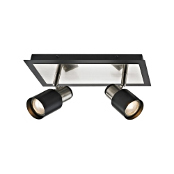XTRICITY - 2-Head Track Light, 11.9" Width, From The Jackson Collection, Brushed Nickel And In Black