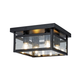 XTRICITY - 4-Light Ceiling Light, 11.8" Width, From The Panama Collection In Black