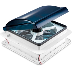 HIKE CREW 14” Rv Roof Vent Fan \w Led Light | 12V Motorhome Fan W/ 3 Speed Intake & Exhaust | Manual Open/close & Smoke Lid | Includes Screws &