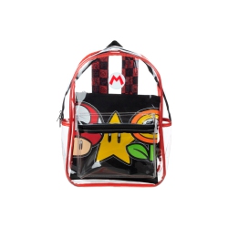 BIOWORLD Super Mario Clear Backpack With Removable Pouch
