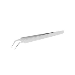 GNS 15Cm Precision Stainless Steel Tweezers Curved Straight Forceps Hand Repair Tool