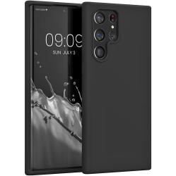 CSMART 【】 Thin Tpu Silicone Jelly Bumper Soft Case Back Cover for Samsung Galaxy S22 Ultra 5G (6.8") In Black