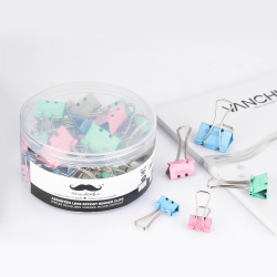 MOUSTACHE 70PCs/box Reusable Labor-Saving Binder Clips, Mixed Size Of 3/4", 1", 1-1/4", Includes 40PCs Of 3/4", 20PCs Of 1" And 10PCs Of 1-1/4