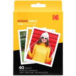 KODAK 3.5X4.25 Inch Premium Zink Print Photo Paper (40 Sheets) Compatible With Smile Classic Instant Camera