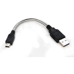 ALFA Mini USB Bendable Adjustable Flexible Data Charging Sync Flex - Mini Extension Cable for All Mini USB Devices - Great for Flexing A Webcam (W/