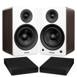 FLUANCE Ai61 Powered 2.0 Stereo Bookshelf Speakers With 6.5" Drivers, 90W Amplifier And High Density Foam Isolation Pads