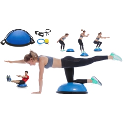 X FACTOR Half Ball Balance Trainer, Half Yoga Balance Board Exercise Ball for Full Body Workout, Stability Ball Platform, Core Ab Training Strength