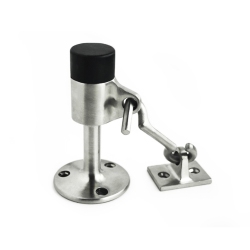 AROLLY Stainless Steel Door Stopper With Hook And Anti-Collision Cushioning, 90 X 50Mm