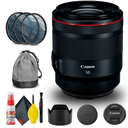 CANON Rf 50MM F/1.2L Usm Lens (2959C002) + Filter Kit + Cap Keeper + More