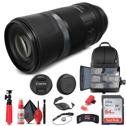 CANON Rf 600MM F/11 Is Stm Super-Telephoto Lens 3986C002 + Filter + Backpack + 64GB Card + More