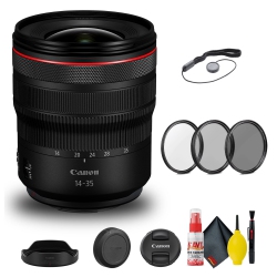 CANON Rf 14-35MM F/4L Is Usm Lens (4857C002) + Filter Kit + Cap Keeper Base Bundle