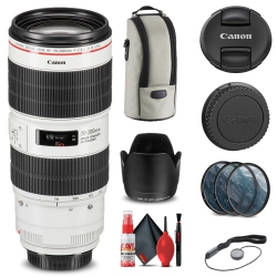 CANON Ef 70-200MM F/2.8L Is Iii Usm Lens (3044C002) + Filter Kit Base Bundle