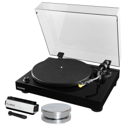 FLUANCE Rt80 Classic Vinyl Turntable Record Player, Audio Technica Cartridge With Record Weight And Vinyl Cleaning Kit