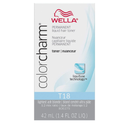 WELLA Colorcharm Permanent Liquid Hair Toner T18, 42Ml